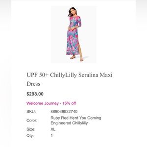 Lilly Pulitzer ChillyLilly Seralina Maxi Dress Size XL